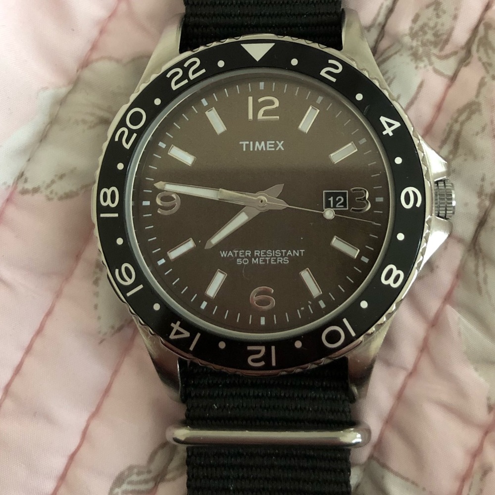 Men’s Black Strap Timex Watch